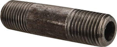 Value Collection - Schedule 80, 1/4" Diam x 2" Long Black Pipe Nipple - Threaded - Strong Tooling