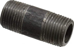 Value Collection - Schedule 80, 3/8" Diam x 1-1/2" Long Black Pipe Nipple - Threaded - Strong Tooling