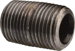 Value Collection - Schedule 80, 1/2" Diam Black Pipe Nipple - Threaded - Strong Tooling