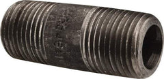 Value Collection - Schedule 80, 1/2" Diam x 2" Long Black Pipe Nipple - Threaded - Strong Tooling