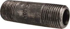 Value Collection - Schedule 80, 1/2" Diam x 2-1/2" Long Black Pipe Nipple - Threaded - Strong Tooling