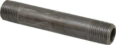 Value Collection - Schedule 80, 1/2" Diam x 4-1/2" Long Black Pipe Nipple - Threaded - Strong Tooling