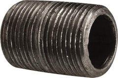 Value Collection - Schedule 80, 3/4" Diam Black Pipe Nipple - Threaded - Strong Tooling