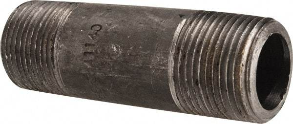 Value Collection - Schedule 80, 3/4" Diam x 3" Long Black Pipe Nipple - Threaded - Strong Tooling