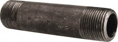 Value Collection - Schedule 80, 3/4" Diam x 4" Long Black Pipe Nipple - Threaded - Strong Tooling