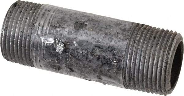 Value Collection - Schedule 80, 1" Diam x 3-1/2" Long Black Pipe Nipple - Threaded - Strong Tooling