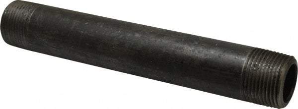 Value Collection - Schedule 80, 1" Diam x 8" Long Black Pipe Nipple - Threaded - Strong Tooling