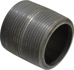 Value Collection - Schedule 80, 1-1/2" Diam Black Pipe Nipple - Threaded - Strong Tooling