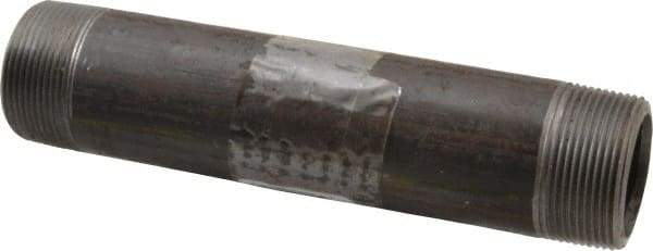 Value Collection - Schedule 80, 1-1/2" Diam x 8" Long Black Pipe Nipple - Threaded - Strong Tooling