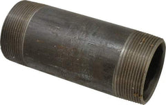 Value Collection - Schedule 80, 3" Diam x 8" Long Black Pipe Nipple - Threaded - Strong Tooling