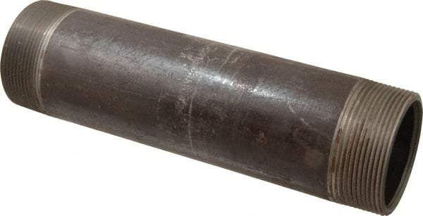 Value Collection - Schedule 80, 3" Diam x 12" Long Black Pipe Nipple - Threaded - Strong Tooling