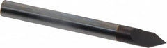 Value Collection - 1/4" Diam x 0.216" Length of Cut, 1/4" Shank Diam, 60° Included Angle, Solid Carbide, Conical Point Engraving Cutter - 2-1/2" Overall Length, Right Hand Cut, AlTiN Coated - Strong Tooling