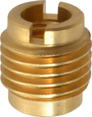 E-Z LOK - M8x1.25, Brass Knife Insert - 1/2" Drill, 1/2" Hole Diam, 5/8" Long, 3/4" Min Grip, M8 Hex - Strong Tooling