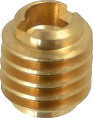 E-Z LOK - #4-40, Brass Knife Insert - 1/4" Drill, 1/4" Hole Diam, 3/8" Long, 1/2" Min Grip - Strong Tooling