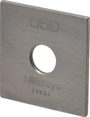 Mitutoyo - 0.05" Square Steel Gage Block - Accuracy Grade 0, Includes Certificate of Inspection - Strong Tooling