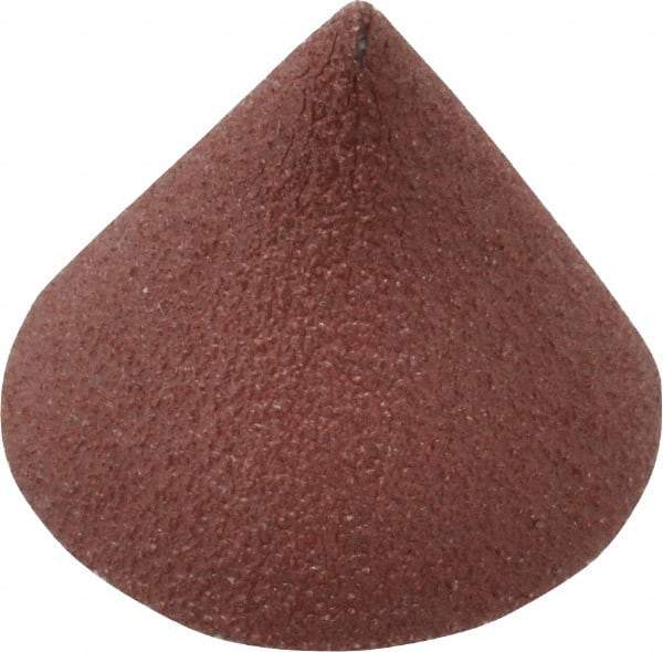 Superior Abrasives - 3/4" Diam 120 Grit 60° Included Angle Cone Center Lap - Aluminum Oxide, Fine Grade, Lock Nut Mount - Strong Tooling