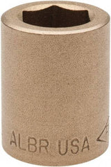 Ampco - 19/32", 1/2" Drive, Standard Hand Socket - 6 Points, 1-3/16" OAL, Aluminum Bronze - Strong Tooling