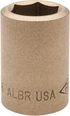 Ampco - 11/16", 1/2" Drive, Standard Hand Socket - 6 Points, 1-7/16" OAL, Aluminum Bronze - Strong Tooling