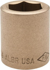 Ampco - 13/16", 1/2" Drive, Standard Hand Socket - 6 Points, 1-7/16" OAL, Aluminum Bronze - Strong Tooling