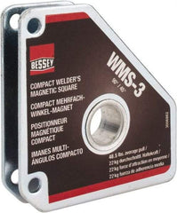 Bessey - 3-3/8" Wide x 5/8" Deep x 3-3/8" High Magnetic Welding & Fabrication Square - 48.5 Lb Average Pull Force - Strong Tooling