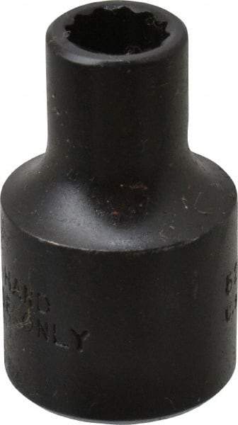 Proto - 1/4", 3/8" Drive, Standard Hand Socket - 12 Points, 1-3/32" OAL, Alloy Steel, Black Finish - Strong Tooling