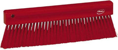 Vikan - Polyester Counter Brush - 2" Bristle Length, 11" Long x 1-1/4" Wide Head, Red - Strong Tooling