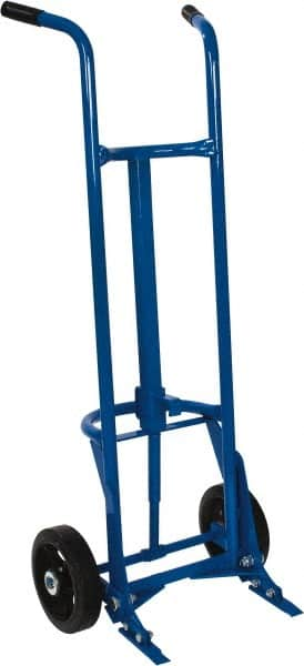 PRO-SOURCE - 1,000 Lb Load Capacity, 55 Gal Drum Hand Truck - 23-3/4" Wide x 61" High, 2 Wheels - Strong Tooling