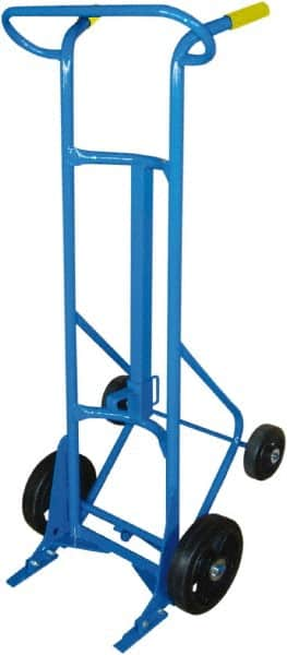 PRO-SOURCE - 1,000 Lb Load Capacity, 55 Gal Drum Hand Truck - 24" Wide x 60" High, 4 Wheels - Strong Tooling