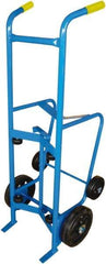 PRO-SOURCE - 1,000 Lb Load Capacity, 55 Gal Drum Hand Truck - 24" Wide x 56-1/2" High, 4 Wheels - Strong Tooling