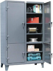 Strong Hold - 8 Shelf Locking Storage Cabinet - Steel, 72" Wide x 24" Deep x 78" High, Dark Gray - Strong Tooling