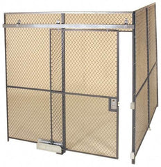 Folding Guard - 10' Long x 10" Wide, Woven Wire Room Kit - 2 Walls - Strong Tooling