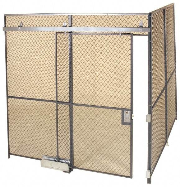 Folding Guard - 20' Long x 20" Wide, Woven Wire Room Kit - 2 Walls - Strong Tooling