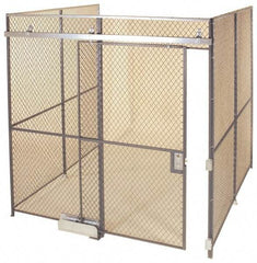 Folding Guard - 20' Long x 15" Wide, Woven Wire Room Kit - 3 Walls - Strong Tooling