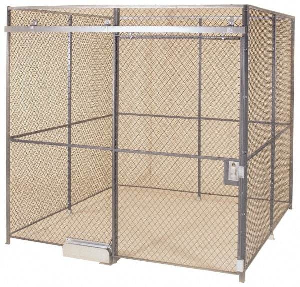 Folding Guard - 10' Long x 10" Wide, Woven Wire Room Kit - 4 Walls - Strong Tooling