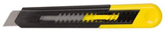 Stanley - Snap Utility Knife - 4.33" Blade, Yellow Handle, 1 Blade Included - Strong Tooling