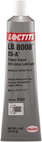 Loctite - 4 oz Tube Anti-Seize Lubricant - Copper, 1,800°F, Copper - Strong Tooling