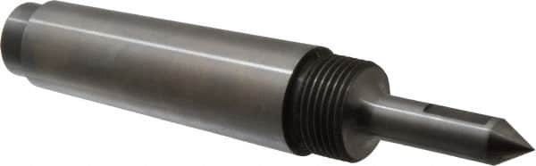 Riten - 1/2" Head Diam, Steel Long Point Solid Dead Center - 4MT Morse Taper, 1/2" Point Diam, 2" Point Length, 2-5/8" OAL - Strong Tooling