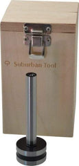 Suburban Tool - 1/2 Inch Cylinder Diameter, 1-7/16 Inch Base Diameter, 4-1/4 Inch High, Magnetic Base, Steel Cylinder Square - 0.0001 Inch Accuracy, Includes Wooden Storage Case - Strong Tooling