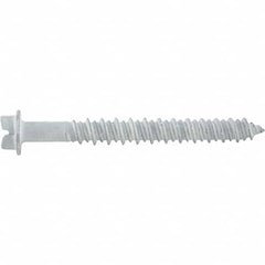 1/4″ Diam, 2-1/4 Length Under Head, Hex Drive Concrete Screw & Masonry Fastener Carbon Steel, White StalGard Finish