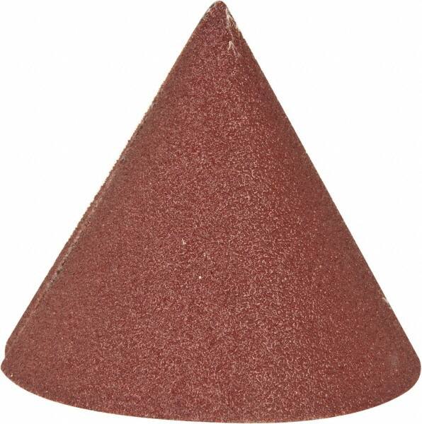 Superior Abrasives - 1-1/2" Diam 120 Grit 60° Included Angle Cone Center Lap - Aluminum Oxide, Fine Grade, Lock Nut Mount - Strong Tooling