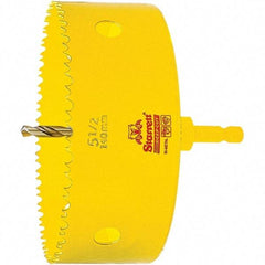 Starrett - 5-1/2" Diam, 2" Cutting Depth, Hole Saw - High Speed Steel Saw, Toothed Edge - Strong Tooling