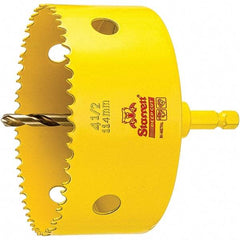 Starrett - 4-1/2" Diam, 2" Cutting Depth, Hole Saw - High Speed Steel Saw, Toothed Edge - Strong Tooling