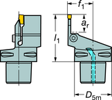 C3-RF151.23-22050-20 Capto® and SL Turning Holder - Strong Tooling