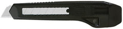 Snap-Blade Knife: 8 Segments 6.25″ OAL, Plastic Handle