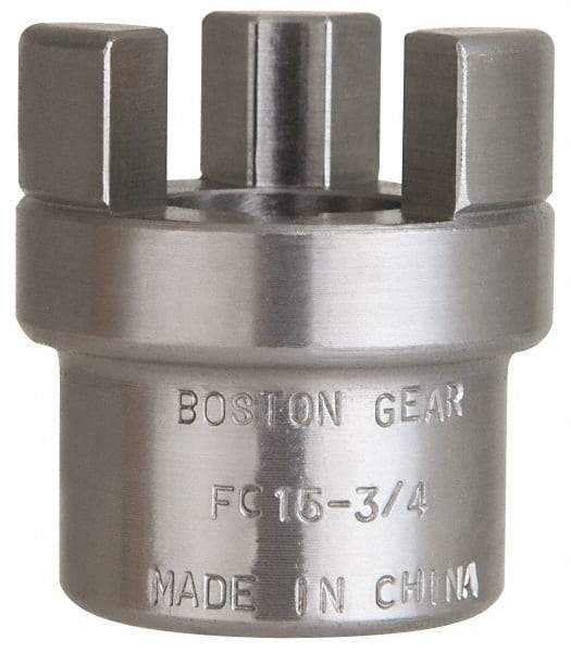 Boston Gear - 3/4" Max Bore Diam, FC15 Coupling Size, Flexible Half Coupling - 1-1/2" OD, 2.76" OAL, Steel - Strong Tooling