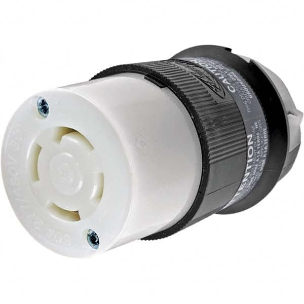 Hubbell Wiring Device-Kellems - 3-Phase Wye 277/480 VAC 30A NEMA L19-30R Industrial Twist Lock Connector - Strong Tooling