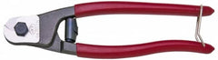 H.K. Porter - 7-1/2" OAL, 1/4" Capacity, Cable Cutter - 3/4" Jaw Length x 7/16" Jaw Width, Oval Head, Cushion Handle - Strong Tooling