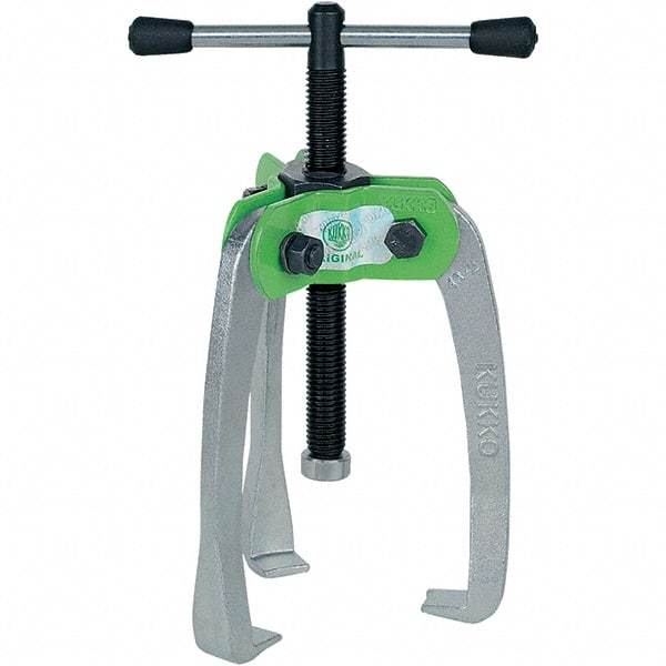 KUKKO - 3 Jaw, 1/4" to 2-3/4" Spread, 1-1/2 Ton Capacity, Jaw Puller - 2-3/4" Reach, For Bearings, Gears, Discs - Strong Tooling