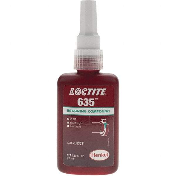 Loctite - Threadlockers & Retaining Compounds - RC 635 50ML LOCTITE RETNG COMPND - Strong Tooling