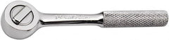 SK - 1/4" Drive Round Head Ratchet - Full Polish Chrome Finish, 4-1/2" OAL, 60 Gear Teeth, Full Polished Knurled Handle, Reversible Head - Strong Tooling